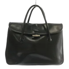 ロンシャン LONGCHAMP ロゾ ハンドバッグ トート レザー フラップ トグル 黒 ブラック /XZ ■GY18