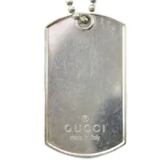 グッチ GUCCI ネックレス アクセサリー ドッグタグ ペンダント ロゴ Silver925 シルバー色 ■GY18 /MQ ■OH