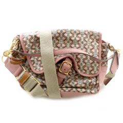 トリーバーチ TORY BURCH ハンドバッグ ショルダーバッグ 2WAY 総柄 レザー 皮革 ダブルTロゴ キルティング ピンク 金 ゴールド /MP ■GY18