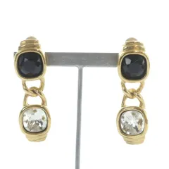 ジバンシィ GIVENCHY ヴィンテージ イヤリング アクセサリー カラーストーン ビジュー クリップ式 両耳用 ゴールドカラー 金色 ■GY18 /MQ