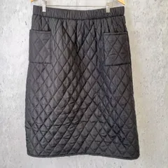 マキシ丈スカート キルティング モード系 ブラックコーデ Aラインシルエット レディース ◇〇