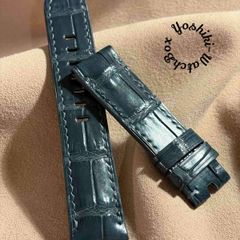 exh-52 ブライドルブラック クロコダイル 腕時計ベルト ラグ幅20mm exh