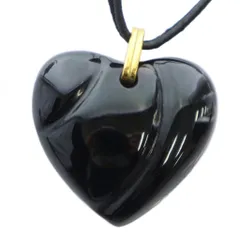 バカラ Baccarat ネックレス クリスタルハート アクセサリー ペンダント 黒 ブラック ■GY18 /MQ