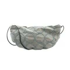 ミナペルホネン mina perhonen タンバリン クッペバッグ ショルダーバッグ 斜めがけ ロゴ 刺繍 総柄 グレー ■GY11 /MQ