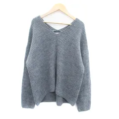 ビーミングバイビームス B:MING LIFE STORE by BEAMS ニット セーター Vネック 長袖 無地 ウール混 グレー /HO27