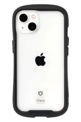 iFace Reflection iPhone 13 ケース クリア 強化ガラス (ブラック)【アイフェイス アイフォン 13 カバー 透明 耐衝撃 米国MIL規格取得 ストラップホール付き】 [iPhone 13専用・ブラック]