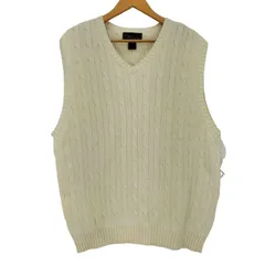 クラフトアンドバロー Croft＆Barrow 90s コットン ケーブル ニット べスト メンズ  LT