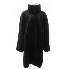 激レア 銀サガ バレンシアガ シェアードミンク ロングファーコート 菖蒲 フレア 毛皮/ミンク/シェアードミンク/ファー/ロングコート/リアルファー サガ