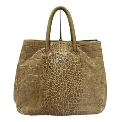 FURLA(フルラ) ハンドバッグ - ベージュ 型押し加工 レザー