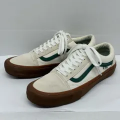 VANS OLD SKOOL PRO 28.5cm ヴァンズ バンズ オールドスクール プロ オフホワイト アイボリー グリーン ガムソール スケートボード シューズ スニーカー 【X0623-001】□268