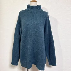 タグ付 オードリーアンドジョンワッド 20AW ハイネックオーバーサイズニット チュニック丈 ライトネイビーのサムネイル