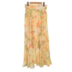 ココディール COCO DEAL BIGフラワーフレアボリュームスカート ロング 2 黄 イエロー ■SH ■FY