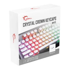 G.SKILL クリスタルクラウンキーキャップ - メカニカルキーボード用透明レイヤー付きキーキャップセット フル104キー スタンダード ANSI 104 英語 (US) レイアウト - ホワイト [ホワイト]