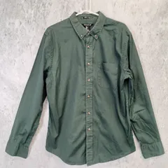 FOREVER 21 フォーエバー トゥエンティーワン メンズ長袖シャツ サイズL アメリカンブランド 無地 深緑 〇◇