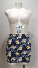 フラワー パータン ミニ スカート S 밴딩