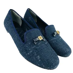 トリーバーチTORYBURCHネイビーフラットシューズバレエシューズ Tory Burch - トリーバーチ/TORY BURCH☆レザー/バレエシューズ【size