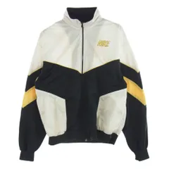 NIKE ナイキ 90s 銀タグ トラックジャケット ジャージトップ ホワイト系 ブラック系 L【中古】