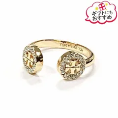 新品 TORY BURCH トリーバーチ 160180 783 ミラー パヴェ オープンリング 指輪のサムネイル