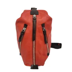 COACH コーチ トンプソン レザースリング ウエストバッグ 70360 オレンジ 本革 レザー ボディバッグ メンズ 【中古】 12511K470