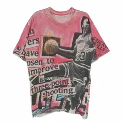 ヴィンテージ VINTAGE Michael Jordan All over print シカゴブルズ マイケル ジョーダン 総柄プリント Tシャツ レッド系【中古】