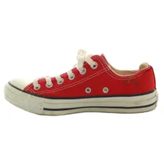 コンバース CONVERSE オールスター オックス ALL STAR OX ローカットスニーカー キャンバス US5.5 24.5㎝ 赤 レッド 白 ホワイト /SS ■OS