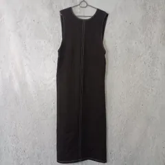 Re:EDIT レディース 前後2WAY配色ステッチVネックジャンパースカート Mサイズ ノースリーブ ブラック 〇□