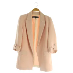 ザラ ZARA ロールアップスリーブブレザー ジャケット ストレッチ USA XS ピンク /MY ■OS ■SH