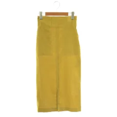 ロペ ROPE コーデュロイストレッチポケット付きタイトスカート マキシ ロング 34 緑 グリーン /AT ■OS