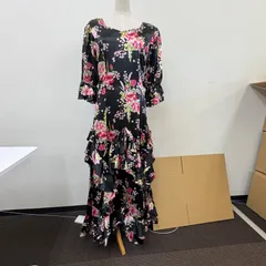 【フラメンコ衣装】ピンク ワンピース ドレス 薔薇柄 バラ オレンジ ボランテ 3317B164-E05E-4F69-BE7B-