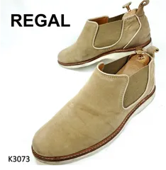 リーガル　スエード　プレーントゥ　サイドゴア　ビブラム製アウトソール　25.5