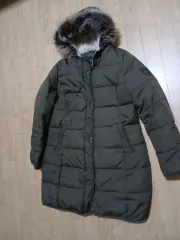 ラルフローレン フード ダウン カーキ レディース L