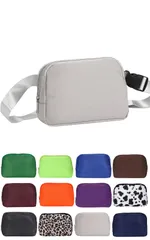 ミズカラット ウエストポーチ レディース 小さめ ナイロン バッグ 斜めがけ 肩掛け 撥水 小型 ランニング 仕事用 ゴルフ (ライトグレー)