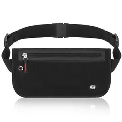 Mellbree セキュリティポーチ スキミング防止 防犯グッズ ウエストポーチ スリ対策 海外旅行用 貴重品ポーチ 薄型軽量 RFIDブロック 多機能収納 メンズ/レディース対応 防水仕様 旅行便利グッズ 防犯バッグ シークレットポーチ 日常/ランニング/海