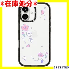 CASETiFY インパクト iPhone 16 ケース スリム / 2.5mの落下試験をクリア MIL規格4倍相当 / ワイヤレス充電に対応 - Anime Sakura Point - クリア ブラック 553