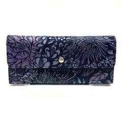 印傳屋 INDEN-YA 鹿革 花柄 長財布 ヴィオルザ レザーウォレット
