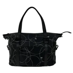 agnes b(アニエスベー) ハンドバッグ美品  - 黒×白 VOYAGE レザー