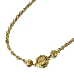 ジバンシィ GIVENCHY ヴィンテージ 4Gロゴ ネックレス ロング チャーム ゴールドカラー 金色 /KW ■GY18