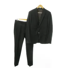 エンポリオアルマーニ EMPORIO ARMANI M LINE シングルスーツ セットアップ 2点セット テーラードジャケット 総裏地 パンツ スラックス 46 S グレー /AO5 ■GY18