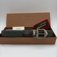 ⭐お買い得　セール中⭐LOUIS VUITTON  ルイヴィトン ベルト タイガ サンチュール 濃い緑 1031-2