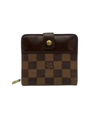 LOUIS VUITTON ルイヴィトン ダミエ エベヌ コンパクトジップ 2つ折り財布  N61668 中古 D4