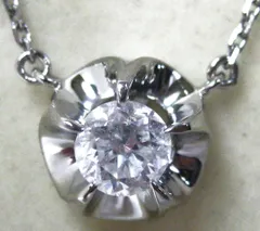 極美品 Ptプラチナ チェーン ネックレス Pt900 ダイヤプチ 0.97ct 