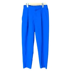ランバンオンブルー LANVIN en Bleu タック テーパードパンツ スラックス 38 ブルー ■FY