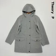 Theory セオリー☆23AW New Divide GC ST Parka DF グレー P カシミヤ混 ダブルフェイスフーディコートのサムネイル
