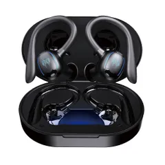 新品 SLuB Bluetooth ヘッドセット Bluetooth 5.3 イヤホン ワイヤレスヘッドセット 左右分離型 両耳 片耳 耳掛け式 防水防滴 ステレオサウンド ノイズキャンセリング マイク内蔵 ハンズフリー通話 自動ペアリング 500mAh充電ケ