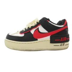 ナイキ NIKE Air Force1 Shadow スニーカー シューズ ロゴ 23cm 黒 ブラック 赤 レッド DR7883-102 /JS