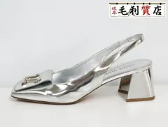 ルイヴィトン LOUIS VUITTON ツイスト シルバー ロゴ パンプス ヒール サイズ38 24.5cm レディース【中古】靴