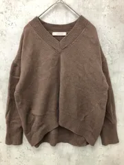 UNFILO アンフィーロ ウール カシミヤ Vネック ニット セーター 茶 ◆■ レディース