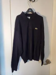 ラコステ ネイビー 長袖 ニット カラーTシャツ (100)