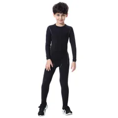 [Muxuryee] スポーツインナー キッズ 上下セット 裏起毛 ジュニア サッカー インナーシャツ 長袖 スポーツタイツ コンプレッションウェア 野球 アンダーシャツ スパッツ 防寒インナー スキー ウェア