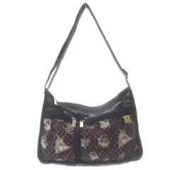 レスポートサック LesportSAC ナイロン 総柄 プリント ショルダーバッグ 黒